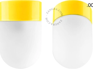 lámpara de porcelana amarilla David - Ø 10 cm