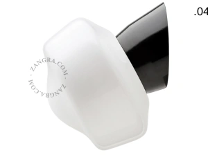 schwarze Wandleuchte - Glasschirm - Ø 11 cm