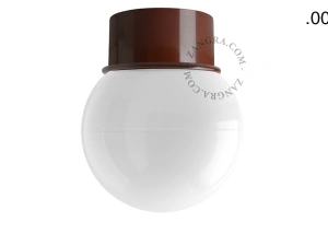 brown wall or ceiling light - glass shade - Ø 10 cm