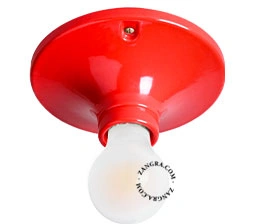 lampe i rødt porcelæn Dali