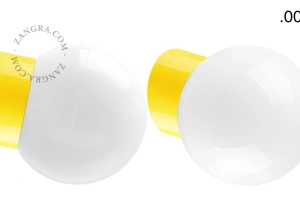 yellow porcelain wall light David - Ø 10 cm