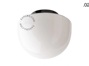 sort bakelit væg- eller loftslampe – glas skærm - Ø 9 cm
