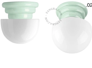 green porcelain Art Deco light Daniel