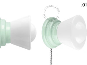 green porcelain Art Deco table or wall light