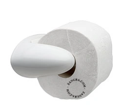 white porcelain toilet paper holder