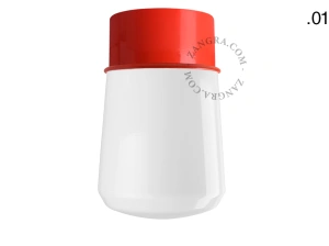 rød væg eller loftslampe - glas skærm - Ø 10 cm