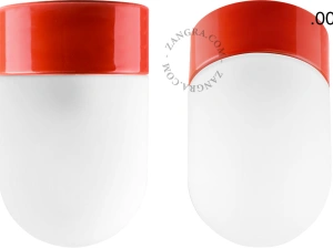 Leuchte David aus rotem Porzellan - Ø 10 cm