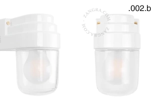 biała porcelanowa lampa ścienna Cameo  w stylu Art Deco
