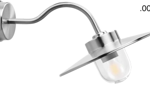 zilverkleurige industriële gevellamp Elda - IP54