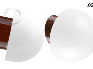 brązowa porcelanowa lampa ścienna David - Ø 10 cm