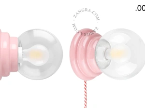 pink porcelain Art Deco table or wall light