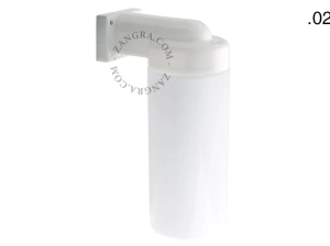 zewnętrzna lub łazienkowa lampa ścienna biała porcelana ze szklanym kloszem - IP54