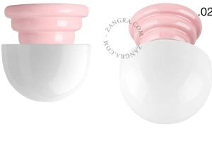pink porcelain Art Deco light Daniel