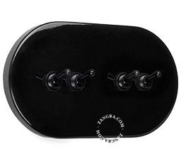 interruptor preto simples ou bidirecional - 4 comutadores em preto