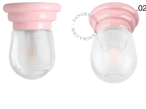 pink porcelain Art Deco light Daniel