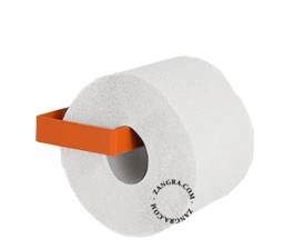 portarotolo di carta igienica arancione Abel