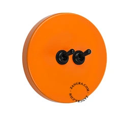doppelter Wechsel-/Einfachschalter – orange/schwarz