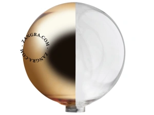 globe – half gold mirror