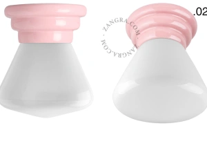 pink porcelain Art Deco light Daniel