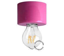 rosa Wand- oder Deckenleuchte - Ø 8,5 cm