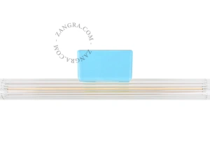 blauwe porseleinen lamp - 30 cm