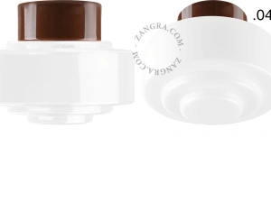 lámpara de porcelana marrón David - Ø 10 cm