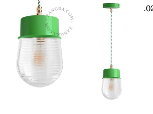 candeeiro suspenso verde - abajur de vidro - Ø 10cm