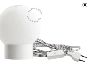 Tisch- oder Wandleuchte aus Porzellan - Glaskugel - Ø 10 cm