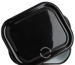 blugnsform i svart emalj - 35 cm