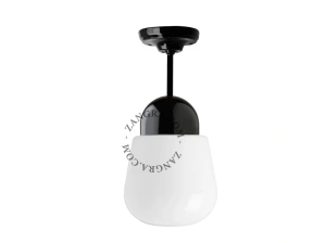 lampa porcelana ze szklanym kloszem