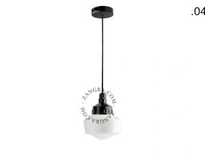 snoerlamp met glazen kap