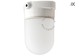 badeværelse lampe i porcelæn med glasskærm – Ø 8,3cm - IP54