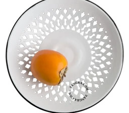 białe naczynie emaliowane - Ø 25 cm