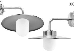 silver-coloured wall light Eduardo - IP54