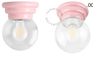 pink porcelain Art Deco light Daniel
