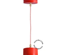 lampada a sospensione rossa - Ø 10 cm