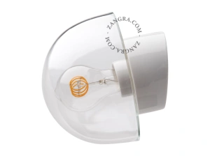badeværelse væglampe i porcelæn med glasskærm – Ø 10cm - IP54