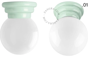 green porcelain Art Deco light Daniel