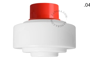 rød væg eller loftslampe - glas skærm - Ø 10 cm