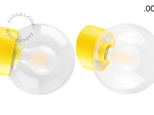 yellow porcelain wall light David - Ø 10 cm