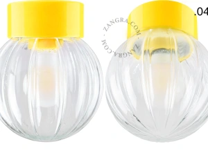 lámpara de porcelana amarilla David - Ø 10 cm