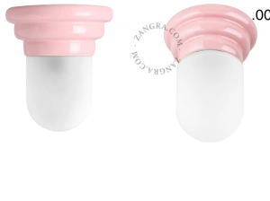 pink porcelain Art Deco light Daniel