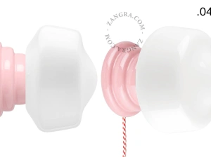 pink porcelain Art Deco table or wall light