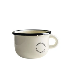 tasse en émail ivoire - 25cl