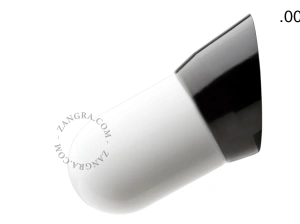 czarna lampa ścienna ze szklanym kloszem - Ø 11 cm
