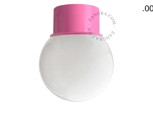 rosa vägg/taklampa - glasskärm - Ø 8 cm