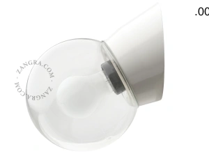 applique blanche - globe en verre - Ø 11 cm