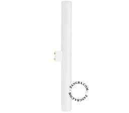 ampoule tubulaire LED filament S14d - verre opale - 30 cm