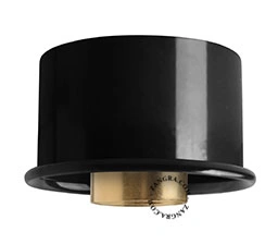 svart vägg- eller taklampa - Ø 8 cm