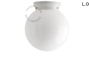 lampada Art Deco Chaella in porcellana bianca